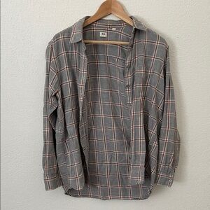 Uniqlo Women's Flannel Plaid Button Down Shirt